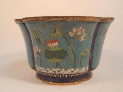 An early 20thC Chinese cloisonne jardiniere