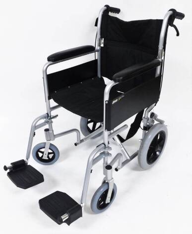 A Drive folding wheelchair.