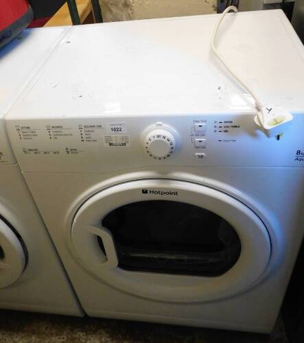 A Hotpoint 8kg Aquarius tumble dryer.