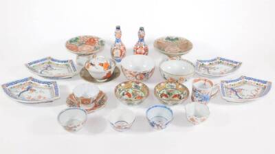 A group of Japanese Imari and other wares, including vases, serving dishes, etc.