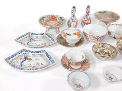 A group of Japanese Imari and other wares, including vases, serving dishes, etc. - 2