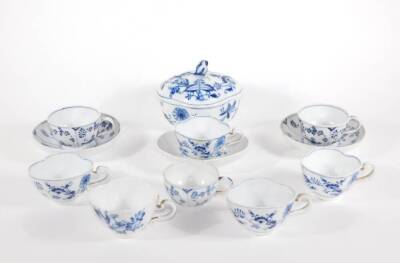 A group of Meissen and other blue and white porcelain tea ware. (a quantity) - 2