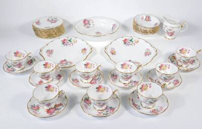 A Royal Albert Lady Angela pattern part tea set, c1900. (a quantity)