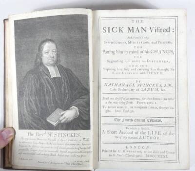 Sherlock (William) [A PRACTICAL DISCOURSE CONCERNING DEATH] tenth edition, imprimatur leaf, title torn with loss, contemporary vellum, loose revealing 17th century ms. on verso, for W. Rogers, 1689; and another copy, eighteenth edition, contemporary calf, - 3