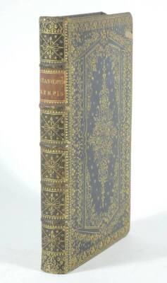 Fine English Binding.- A'Kempis (Thomas) THE CHRISTIAN'S PATTERN, 2 engraved plates, fine 18th century blue morocco ornately tooled in gilt, morocco spine label, spine gilt, g.e., very slight scuff to top board, 8vo, B. Barker et al, 1742.