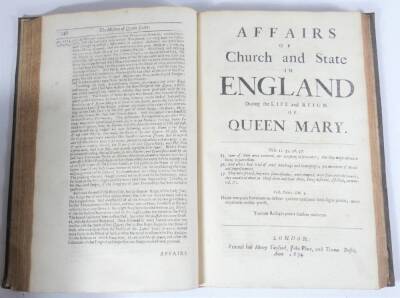 Heylyn (Peter) ECCLESIA RESTAURATA THE HISTORY OF THE REFORMATION OF THE CHURCH OF ENGLAND... third edition, contemporary panelled calf, rubbed, R. B[arker], 1674. - 4