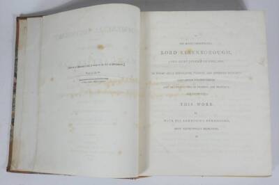 Montefiore (Joshua) A COMMERCIAL DICTIONARY CONTAINING THE PRESENT STATE OF MERCANTILE LAW..., half-title, half calf over patterned boards, large 4to, 1803. - 3
