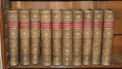 Binding.- CHAMBERS'S ENCYCLOPAEDIA, 10 vol., contemporary calf-backed boards, 1888-92.