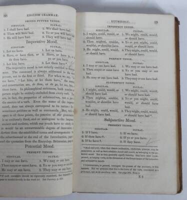 Murray (Lindley) ENGLISH GRAMMAR..., contemporary calf, York, 1824 § Martin (Thomas) A PHILOLOGICAL GRAMMAR OF THE ENGLISH LANGUAGE, contemporary half calf over patterned boards, C. & J. Rivinton et al, 1824. - 3