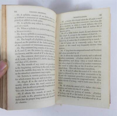 Murray (Lindley) ENGLISH GRAMMAR..., contemporary calf, York, 1824 § Martin (Thomas) A PHILOLOGICAL GRAMMAR OF THE ENGLISH LANGUAGE, contemporary half calf over patterned boards, C. & J. Rivinton et al, 1824. - 6