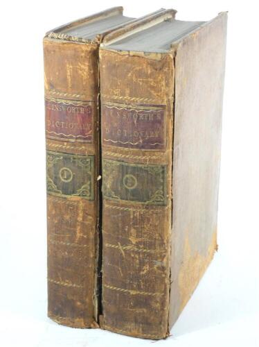 Ainsworth (Robert) and Thomas Morell DICTIONARY ENGLISH AND LATIN, 2 vol., contemporary calf, morocco spine labels, boards detached, large 4to, C. Bathurst, 1773.