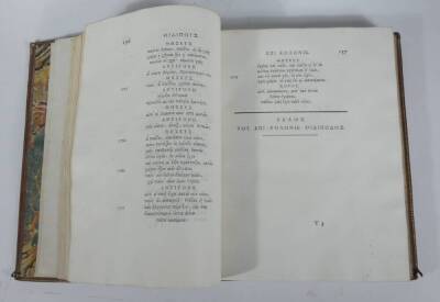 Brunck (R. F.) SOPHOCLIS QUAE EXSTANT OMNIA CUM VETERUM GRAMMATICIRUM...,half-titles, large paper copy, diced morocco, tooled in gilt, worn at extremities, large 4to, Argentorati, J. G. Treuttel, 1786. - 5