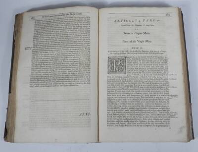 Heylyn (Peter) THEOLOGIA VETERUM: OR THE SUMME OF CHRISTIAN THEOLOGIE... titles in red and black, woodcut vignettes and historiated initials, contemporary panelled calf, rubbed, worn on top board and spine, folio, S. Simmons, 1673. - 5