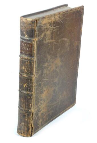 Leslie (Charles) THE SOCINIAN CONTROVERSY DISCUSS'D IN SIX DIALOGUES... second edition, woodcut vignettes, contemporary calf, ruled in gilt, a little rubbed, G. Strahan, 1719.