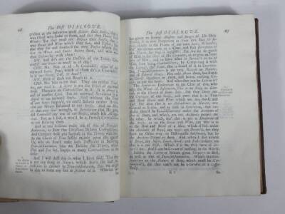 Leslie (Charles) THE SOCINIAN CONTROVERSY DISCUSS'D IN SIX DIALOGUES... second edition, woodcut vignettes, contemporary calf, ruled in gilt, a little rubbed, G. Strahan, 1719. - 3