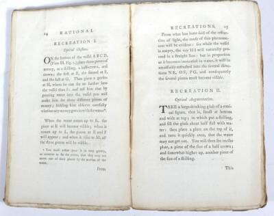 Top bid £50 Hooper (W.) RATIONAL RECREATIONS IN WHOCH THE PRINCIPLES OF NUMBERS AND NATURAL PHILOSOPHY ARE CLEARLY...ELUCIDATED second edition, 3 vol., engraved plates, many folding, contemporary calf-backed boards, spines worn, 8vo, L. Davis & J. Robson, - 6