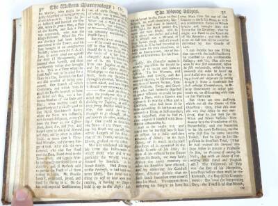 .- THE WESTERN MARTYROLOGY: OR, BLOODY ASSIZES 3 pp publisher's catalogue to rear, contemporary tree calf, 8vo, J. Marshall, 1705. - 4
