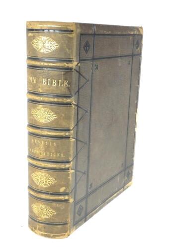 Bible in English.- Dore (Gustave) THE HOLY BIBLE CONTAINING THE OLD AND NEW TESTAMENTS engraved plates throughout, crushed morocco, tooled in blind and gilt, rubbed at extremities, g.e., folio, n.d. [c.1870]