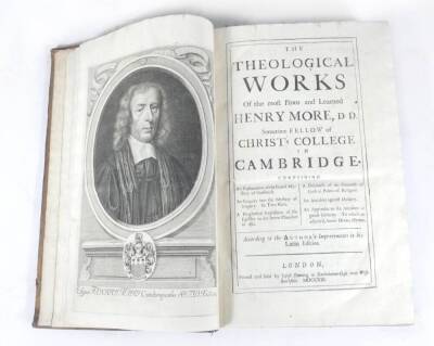 More (Henry) THE THEOLOGICAL WORKS... engraved frontispiece, contemporary panelled calf, worn, folio, J. Downing, 1708. - 2