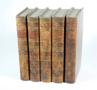 Park (Thomas) A CATALOGUE OF THE ROYAL AND NOBLE AUTHORS OF ENGLAND, SCOTLAND AND IRELAND 5 vol., engraved plates throughout, tooled in gilt, spines gilt, 8vo, 1806.