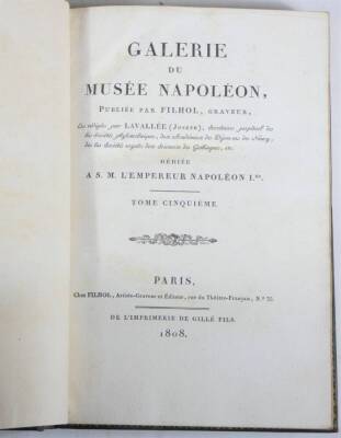 Fine Binding.- Filhol (Antoine Michel) GALERIE DU MUSÉE NAPOLÉON 10 vol., engraved pates throughout, green straight-grained morocco, ornately tooled in gilt, spine gilt, 4to, Paris, 1810. - 6