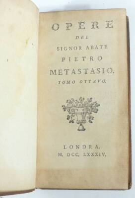 Moliere ([Jean-Baptiste]) OEUVRES 8 vol., contemporary morocco over patterned boards, spines gilt, 12mo, Paris, [n.p.], 1786; and 3 other vols, French. (11) - 5