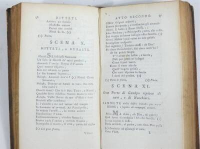 Moliere ([Jean-Baptiste]) OEUVRES 8 vol., contemporary morocco over patterned boards, spines gilt, 12mo, Paris, [n.p.], 1786; and 3 other vols, French. (11) - 6