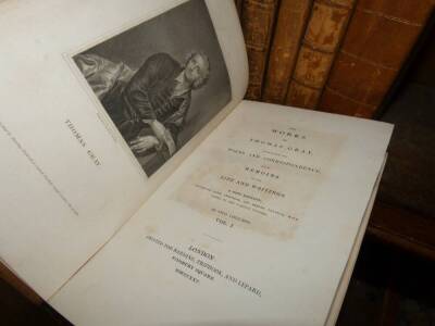 Milton (John) PARADISE LOST 2 vol., 1770; .- PARADISE REGAIN'D 2 vol., 1766, engraved frontispieces in vols 1, uniform calf, spines gilt, morocco spine labels; Warton [(Joseph)] ESSAY ON THE GENIUS OF POPE, contemporary vellum, M. Cooper, 1756; and 6 othe - 4