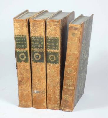 Smith (Adam) AN INQUIRY INTO THE NATURE AND CAUSES OF THE WEALTH OF NATIONS eighth edition, 3 vol., contemporary speckled calf, A. Strahan & T. Cadell, 1796 § Comber (W.T.) AN INQUIRY INTO THE STATE OF NATIONAL SUBSISTANCE, half calf over patterned boards