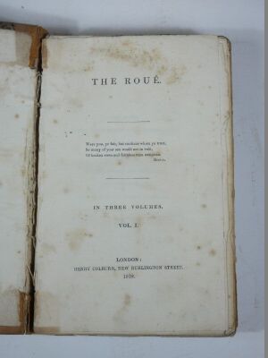 Top bid £50 [Beazley] THE ROUÉ 3 vol., contemporary half calf, spines worn, 8vo, 1828. - 2