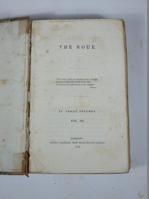 Top bid £50 [Beazley] THE ROUÉ 3 vol., contemporary half calf, spines worn, 8vo, 1828. - 6