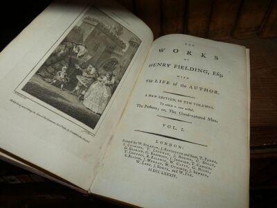 Fielding (Henry) THE WORKS 10 vol., engraved frontispieces, contemporary tree calf, spines gilt, morocco spine labels, light wear in places, 8vo, W. Strahan & J. Rivington,1784. - 2