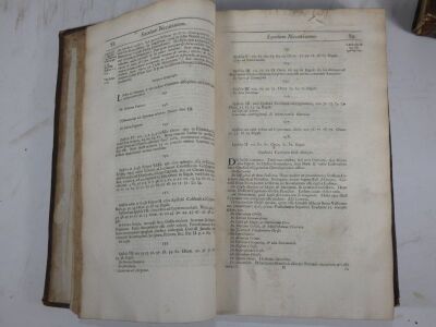 Cave (William) SCRIPTORUM ECCLESIASTICORUM HISTORIA LITERARIA... 2 vol., title in red and black, imprimatur leaf, contemporary panelled calf, ruled in blind, spine gilt, lacks spine labels, worn, folio, R. Chiswell, 1688. - 3