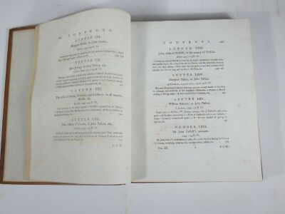 Fenn (John, Sir) ORIGINAL LETTERS WRITTEN DURING THE REIGNS OF HENRY VI, EDWARD IV AND RICHARD III..., vols 3 and 4 only (of 4), frontispieces, hand-coloured plates, contemporary calf worn, 4to, J. Robinson 1789. - 6