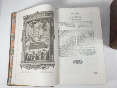 Schevchzeri (Johann Jacob) COSIMI AENEI INFERUIENTES ILLUSTRATIONI & EXORNATIONI PHYSICAE SACRAE..., 4 vol., engraved plates, contemporary sprinkled calf, spines gilt, morocco spine labels, folio, Augsburg, 1731-35. - 7