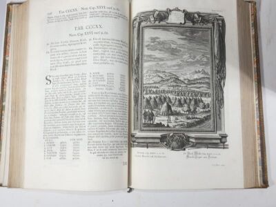 Schevchzeri (Johann Jacob) COSIMI AENEI INFERUIENTES ILLUSTRATIONI & EXORNATIONI PHYSICAE SACRAE..., 4 vol., engraved plates, contemporary sprinkled calf, spines gilt, morocco spine labels, folio, Augsburg, 1731-35. - 8