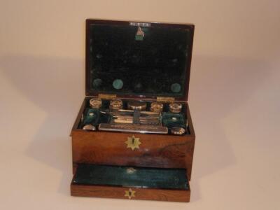 A Victorian rosewood toilet box - 3