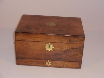 A Victorian rosewood toilet box - 4