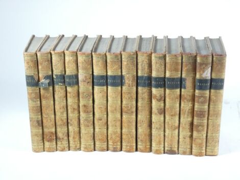 Buffon (Comte de) BARR'S BUFFON 14 vol., engraved plates, contemporary calf, 8vo, 1797.