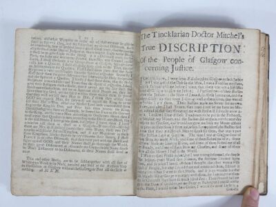 Mitchell (William) THE STRANGE AND WONDERFUL SERMON MADE TO HIS MAJESTY KING GEORGE BY THE TINKLERIAN DOCTOR WILLIAM MITCHEL, Edinburgh, 1720; bound with AN INTRODUCTION TO THE FIRST PART OF TINCKLARS TESTAMENT..., Edinburgh, 1711; bound with A PART OF TH - 6