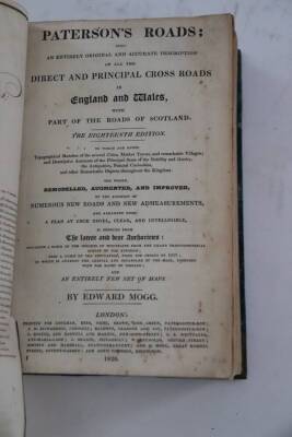 Mogg (Edward) PATTERSON'S ROADS folding engraved maps, half calf over patterned boards, 8vo, 1826 § .- CARY'S NEW ITINERARY second edition, contemporary calf, 1802 § Cooke (George) TOPOGRAPHICAL AND STATISTICAL DESCRIPTION OF...BUCKINGHAMSHIRE, folding en - 2