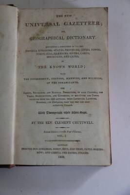 Cruttwell (Clement, Rev.) THE NEW UNIVERSAL GAZETEER... 4 vol., contemporary speckled calf, Morocco spine labels, 8vo, 1808. - 2