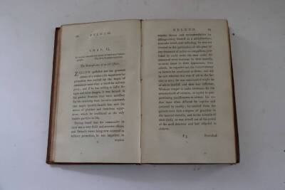 Moore (John) ZELUCO, 2 vol., 1789; .- A VIEW OF SOCIETY AND MANNERS IN FRANCE, SWITZERLAND AND GERMANY, 1789; .- A VIEW OF SOCIETY AND MANNERS IN ITALY, 1787; and 2 others, duplicates, contemporary calf, A. Strahan & T. Cadell. (8) - 3