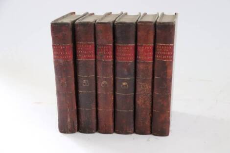 London.- LONDON AND ITS ENVIRONS DESCRIBED, 6 vol., half-titles, folding engraved maps, plates, contemporary half calf over patterned boards, 8vo, R. & J. Dodesley, 1761.