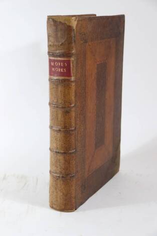 More (Henry) the theological works of..., contemporary panelled calf, repairs to corners, J. Downing, folio,1708.