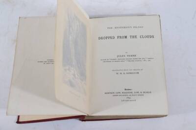 Verne (Jules) DROPPED FROM THE CLOUDS; .- FROM THEEARTH TO THE MOON; .- FIVE WEEKS IN A BALLOON; .- TWENTY THOUSAND LEAGUES UNDER THE SEA, 1875, publisher's pictorial cloth, 8vo. - 2