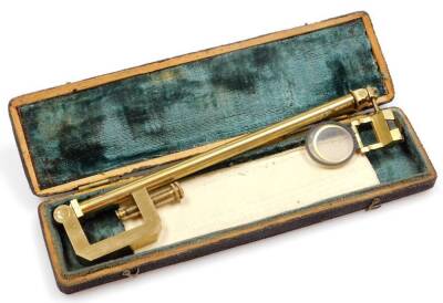 A Victorian brass Camera Lucida, in original fitted plush lined case, with instruction leaflet.