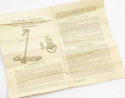 A Victorian brass Camera Lucida, in original fitted plush lined case, with instruction leaflet. - 2