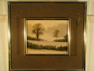 Michael Hill (Bristol 20thC). Winter landscape