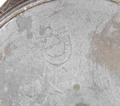 A vintage alloy fly reel by Farlow & Co Ltd (London), with ivorine handle and trade mark stamp, 9.8cm diameter. - 2